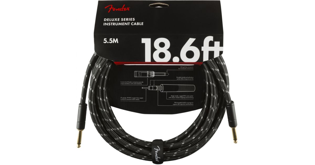 ◁ Кабель инструментальный FENDER CABLE DELUXE SERIES 18.6' BLACK